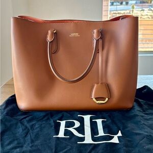 Lauren Ralph Lauren Tan Tote Bag Large enough for laptop